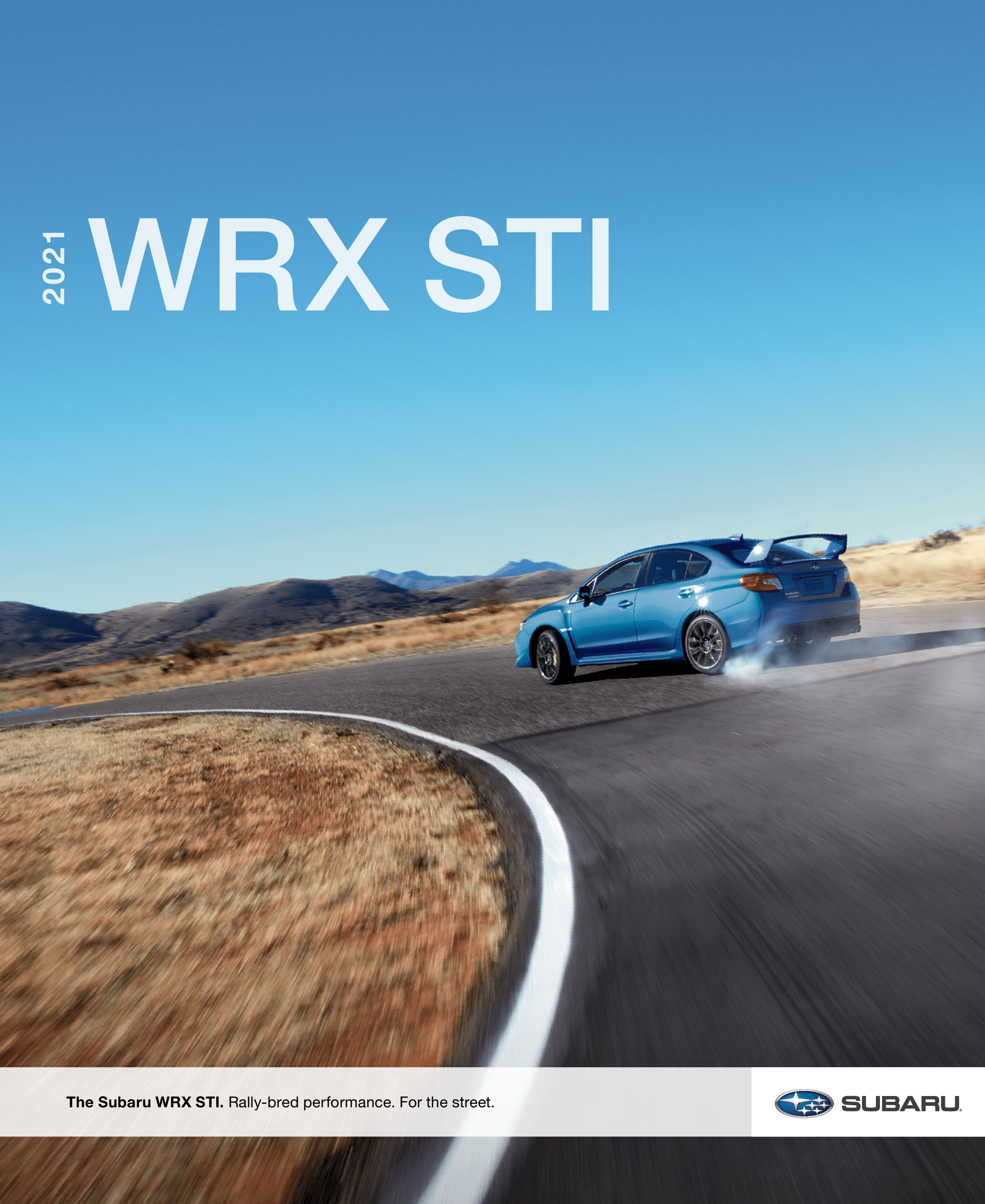 2021 WRX image with link to brochure.